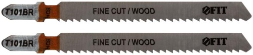 Полотна по дереву, HCS, шлифованные под свободным углом, реверсивные зубья, 100/74/2.5 мм (T101BR), 2 шт | код 40949 | FIT