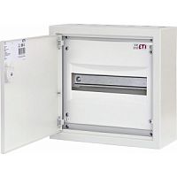 Щит металлический WRP12-1 (1х12 мод., 12мод., пластик. фальш-панель, IP30, наружн. исп.) | код 001101375 | ETI