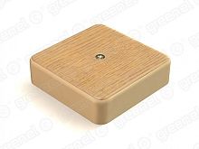 Коробка распределительная для наружного монтажа с кабель-каналом 100х100х29мм, IP40, цвет-ДУБ GE41218-12 | код GE41218-12 | GREENEL