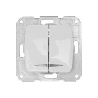 DEA Выключатель 2кл (инд) с/у 10А мех. Бел KRANZ | код KR-78-0203 | KRANZ