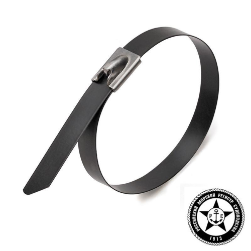 Стяжки стальные с полимерным покрытием СКС-П (304) 4,6*400 FORTISFLEX | код 74935 | КВТ Стяжки стальные с полимерным покрытием СКС-П (304) 4,6*400 FORTISFLEX | код 74935 | КВТ