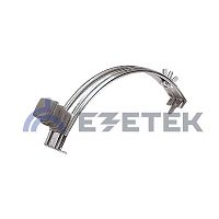 Держатель проводника круглого 6-8 мм для конька серый, оцинкованная сталь | код 90035 | ЕЗЕТЕК