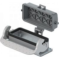 Открытое основание разъема REVOS, Size 16, с уплотнителем, с защитной крышкой, с одной защелкой, материал корпуса: алюминиевый сплав | код 71.325.1628.0 | Wieland