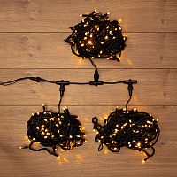 Гирлянда LED ClipLight 24V, 3 нити по 20 м, свечение с динамикой, цвет диодов Желтый | код 323-301 | NEON-NIGHT