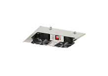 Вентиляторный блок TLK для шкафов серии TFI-R и TWI-R глубиной от 450 мм. 2 вентилятора с терморегулятором. без шнура питания. серый | код TLK-FAN2-TERM-I-GY | TLK