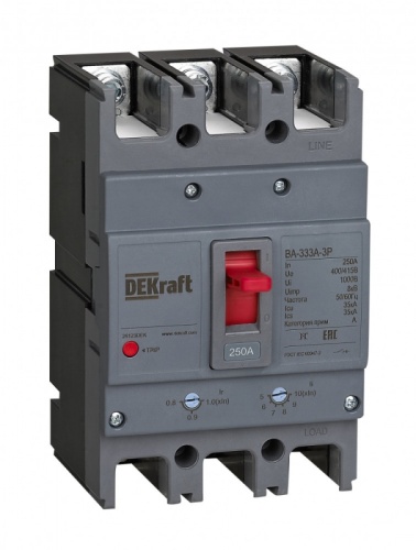 Силовой авт. выкл. 3P 140A 35кА ВА-333А | код 28120DEK | DEKraft