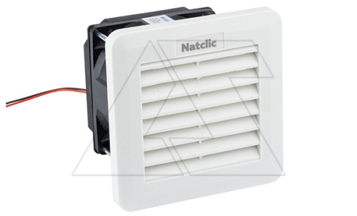 Вентилятор с фильтром SFF сдвижной 14Вт, 24м3/ч, 230VAC, габариты 106x106x51мм, вырез 92x92мм, IP54, RAL7035 | код 01SFF106024A1 | Natclic