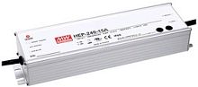 Источник питания AC-DC, 225Вт, ККМ, вход 90…305В AC, 47…63Гц/127…431В DC, выход 15В/15А, изоляция 3750В AC, в корпусе IP65, подстройка напряжения/тока, 244.2х68х38.8мм, -55…+70С | код HEP-240-15A | MeanWell