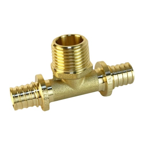 Тройник надвижной с переходом на нар. р. 16(2.2)х3/4дюймх16(2.2)(120/5) К | код VF.433.AF.163416 | VALFEX