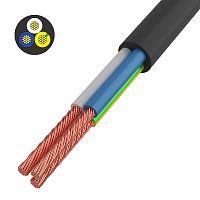 Провод соединительный ПВС 3x1,5 мм кв, черный, длина 10 метров, ГОСТ 7399-97 REXANT | код 01-8047-10 | REXANT