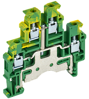 Колодка клеммная CTS-ML-PEN земля 2 ур. 4мм2 IEK | код YCT13-03-2-K52-004 | IEK