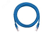 Шнур U/UTP 4 пары Кат.5e 2хRJ45/8P8C T568B медный PVC синий 0 5м 10шт. | код EC-PC4UD55B-BC-PVC-005-BL-10 | NETLAN