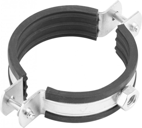 Хомут трубный с рез.профилем (11-15мм) 1/4' M8 оцинкованный | код ХТР (11-15мм) 1/4 M8 | KMP