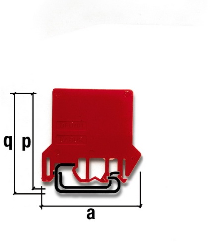 Разделитель клемм ESC-DFU/7/R (для ESC2-DBC.2/4, красный) | код 003903015 | ETI