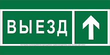 Знак безопасности BL-3517.N06''Направление к воротам выезда прямо'' | код a20076 | Белый Свет