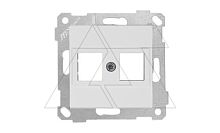 Rita - Адаптер для разъемов Keystone, двойной, белый | код 2200-137-0101 | Mutlusan