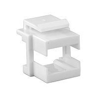 Вставка формата Keystone Jack для проходного адаптера SC или dLC, Hyperline KJ1-SС/DLC-WH | код 32485 | Hyperline