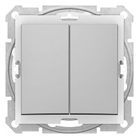 SEDNA ВЫКЛЮЧАТЕЛЬ 2-клавишный, сх.5, 10А, 250В, IP44, АЛЮМИНИЙ | код SDN0300460 | Systeme Electric