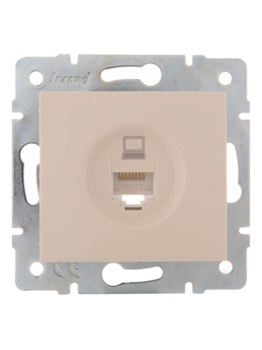 Механизм розетки компьютерн. 1-м СП KARINA RJ45 крем LEZARD 707-0388-139