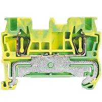 Заземляющая клемма, тип фиксации провода: пружинный, номинальное сечение: 1,5 мм кв., 500V, ширина: 4 мм, цвет: желто-зеленый, тип монтажа: DIN 35 | код 56.702.9053.0 | Wieland