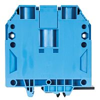 Проходная клемма, тип фиксации провода: винтовой, номинальное сечение: 150 мм кв., 309A, 1000V, ширина: 24 мм, цвет: синий, тип монтажа: DIN 35 | код 57.597.0155.6 | Wieland