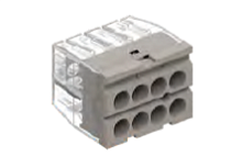 522408 Клемма PUSH-IN 8-проводная серая, шт | код 522408 | SUPU