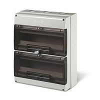 Щит модульный навесной M400, 32M (2x16), дымчатая дверь, 328x400x140mm, IK07, IP66, серия DOMINO | код 672.4032 | Scame