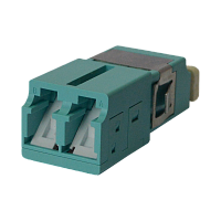 Адаптер оптический LANMASTER LC OM3, со шторкой, корпус SC, дуплексный | код LAN-2LCS/SH-AM-OM3 | LANMASTER