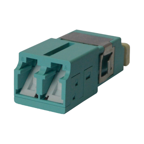 Адаптер оптический LANMASTER LC OM3, со шторкой, корпус SC, дуплексный | код LAN-2LCS/SH-AM-OM3 | LANMASTER