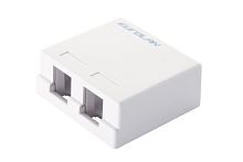 Коробка настенная 2-портовая под UTP модули Keystone белая | код 12B-00-02WT | Eurolan