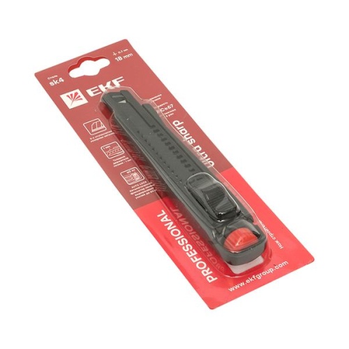 Нож строительно-монтажный 18 мм НСМ-80 (SK4) Heavy Duty (до 60 кг) Professional | код ncm-80-pro | EKF фото 4