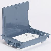 Напольная коробка с глубиной 75-105 мм - неукомплектованная - 24 модуля - под покрытие - серый RAL 7031 | код 089616 | Legrand