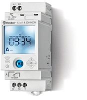 Реле времени цифровое недельное, монтаж на рейку 35мм, 1СO 16A, питание 24B AC/DC, NFC, ширина 35мм, степень защиты IP20, упаковка 1шт. | код 126100240000PAS | FINDER