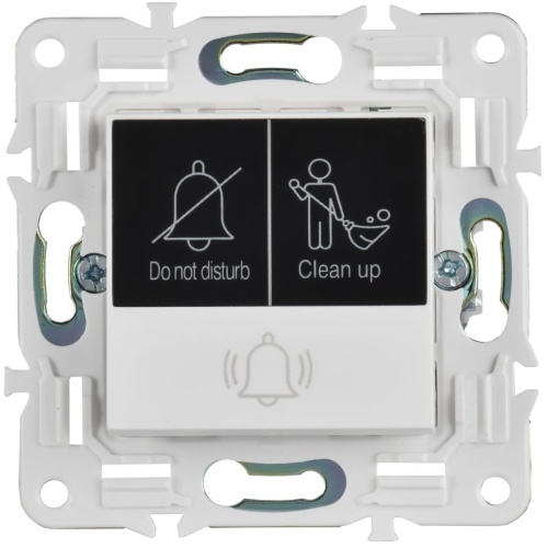 Кнопка звонка SKANDY 10А SK-V17W для отелей с индикацией арктич. бел. IEK SK-V14-2-10-K01