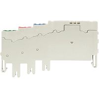 Клемма для подключения датчиков, SL/+/-/сигнал (LED), тип фиксации провода: пружинный, номинальное сечение: 1,5 мм кв., 10A, 24V, ширина: 5 мм, цвет: серый, тип монтажа: на поддон для клем KOI | код 37.702.8553.0 | Wieland