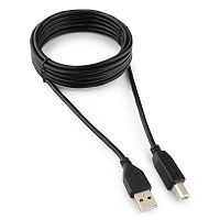 Кабель USB 2.0 Pro Cablexpert CCP-USB2-AMBM-10, AM/BM, 3.0м, экран, черный, пакет | код CCP-USB2-AMBM-10 | Cablexpert