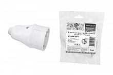 Кабельная розетка 2П+З белая 16А 250B серии Народная | код SQ1806-0411 | TDM НАРОДНЫЙ