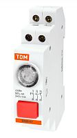 Выключатель кнопочный с индикацией ВКИ-47 красный (LED) 2НО 1НЗ AC/DC TDM | код SQ0214-0002 | TDM