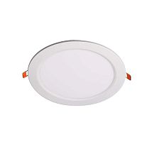 Светильник светодиодный ДВО-18w 4000K 1200 Лм IP40 WH d220мм встраиваемый круг | код 5009738A | JazzWay