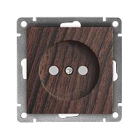 Розетка одноместная UNIVersal серия Афина б/з, з/ш, с/у, 16А, 220В, венге (еврослот), механизм | код A0047-V | Universal