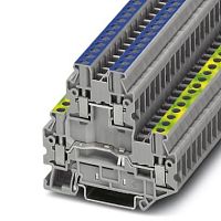 Двухъярусная заземляющая клемма UTTB 2,5-PE/N | код 3046731 | PHOENIX CONTACT