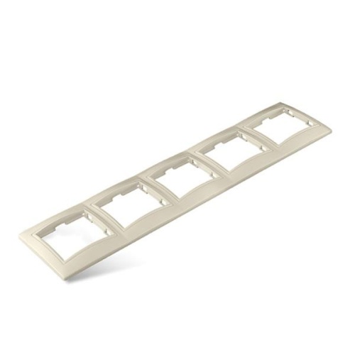 Севиль Рамка пятиместная горизонтальная слоновая кость (ivory) | код Б-С1042 | Universal