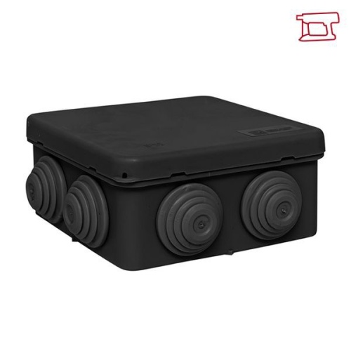 Коробка распаячная КМР-030-031 с крышкой наружная 85х85х40 8 мембранных вводов IP55 черн. EKF plc-kmr2-030-031-b фото 2