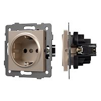 Розетка электрическая SCT-MEU1-PL-GD-V 16А 250В механизм Arlight 049817