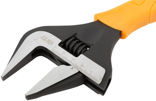 Ключ разводной ''Эталон'', CrV, узкие губки, шкала, экстра увеличенный захват, прорезиненная ручка 250 мм (50 мм) | код 70197 | FIT фото 5