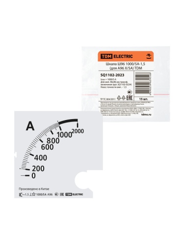 Шкала Ш96 1000/5А-1,5 (для А96 Х/5А) TDM | код SQ1102-2023 | TDM Шкала Ш96 1000/5А-1,5 (для А96 Х/5А) TDM | код SQ1102-2023 | TDM