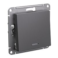 ATLASDESIGN 1-кл ПЕРЕКЛЮЧАТЕЛЬ с подсветкой, сх.6а, 10АХ, механизам, БАЗАЛЬТ | код ATN001463 | Systeme Electric