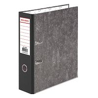 Папка-регистратор BRAUBERG, фактура стандарт, с мраморным покрытием, 80 мм, черный корешок, 220987 | код 220987 | BRAUBERG