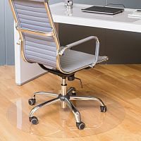 Коврик защитный напольный BRABIX, поликарбонат, КРУГ диаметр 100 см, глянец, толщина 1 мм, 604849 | код 604849 | BRABIX