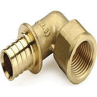 Угольник аксиальный латунный ВР 16x3/4 | код AX3501634 | PRO AQUA